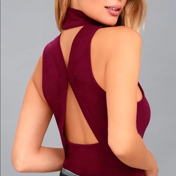 Free People Tops - Free People • Boa Vista berry red mock neck tank top